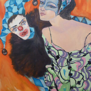 Mujer con Arlequin