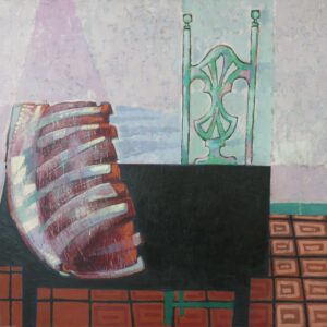 Costillar de carnero en mesa negra