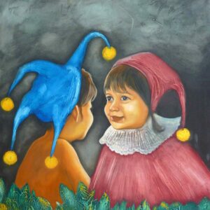 dos ninos de fiesta